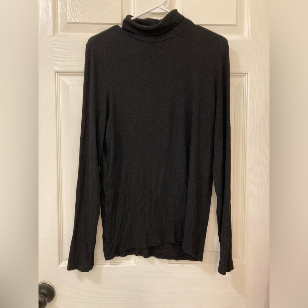 Aerie Real Soft Black Turtleneck Size XL